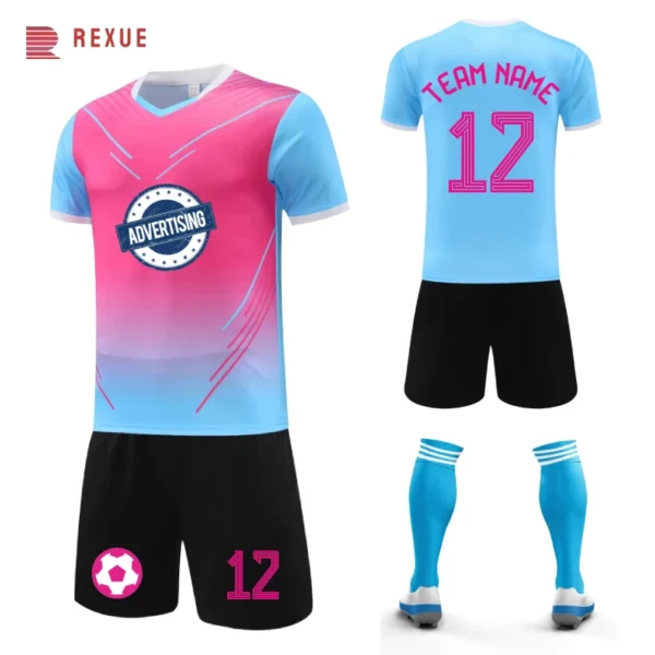 Custom Print Men Soccer Uniforms For Team 25/26 Short Sleeve Kids Boys Football Jersey Set Quick Dry Sports Suit Tracksuits