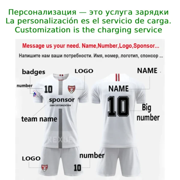 Custom Football Training Kit Sports 25/26 Football Club Jerseys Shirt High Quality Womens Soccer Uniforms Jersey Soccer Wear