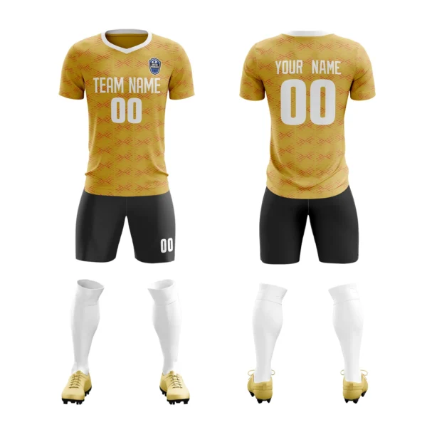 Custom Soccer Jersey Set Fashion Gradient Color Design Printing Team Name Number Fan Game Training Football Shirt Men/Lady/Youth