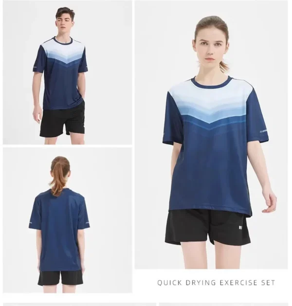 Adult Children Football Jerseys Men Boys Girls Student Soccer Sets Short Sports Kids Uniforms Fitness Tracksuit Tennis Suits D85