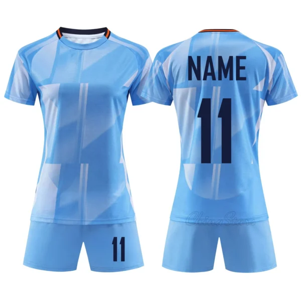 Women College Football Jerseys Shorts Girls Soccer Shirt Kits DIY Customized Woman Team Training Soccer Uniforms Sport Tracksuit