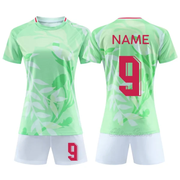 Women College Football Jerseys Shorts Girls Soccer Shirt Kits DIY Customized Woman Team Training Soccer Uniforms Sport Tracksuit