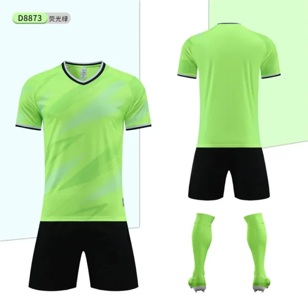 Football Team Jerseys Training Sets Running T-Shirt Shorts Suit DIY Number Logo Adult Sportwear Quick-Drying Breathable