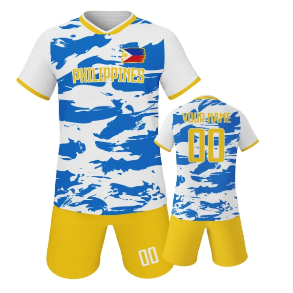 Philippines Football Kit for Kids Custom Soccer Jersey Personalized Name Number Soccer Team Shirts Shorts Set Fans Gift