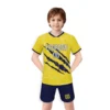Customizable Ecuador Youth Football Uniform Personalization Soccer Tops and Shorts with Name&Number Soccer Jerseys Set for 3-14Y
