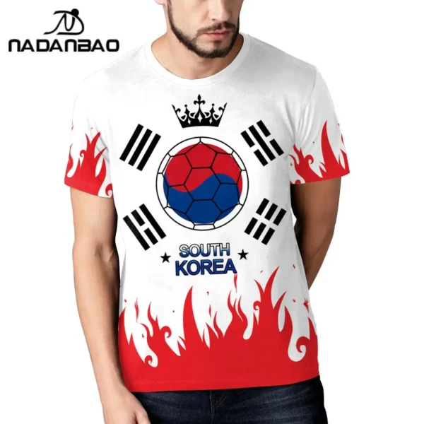 NADANBAO European 2022 Croatia Brazil T-shirt Men's 3D Print Soccer Top Football Team Supporter Uniform Short Sleeve Jerseys
