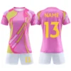 Women College Football Jerseys Shorts Girls Soccer Shirt Kits DIY Customized Woman Team Training Soccer Uniforms Sport Tracksuit