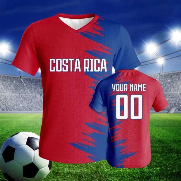 Custom Costa Rica Soccer Jersey for Men Women Youth Football Shirt with Personalized Name Number Quick-Dry Tracksuit