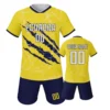 Customizable Ecuador Youth Football Uniform Personalization Soccer Tops and Shorts with Name&Number Soccer Jerseys Set for 3-14Y