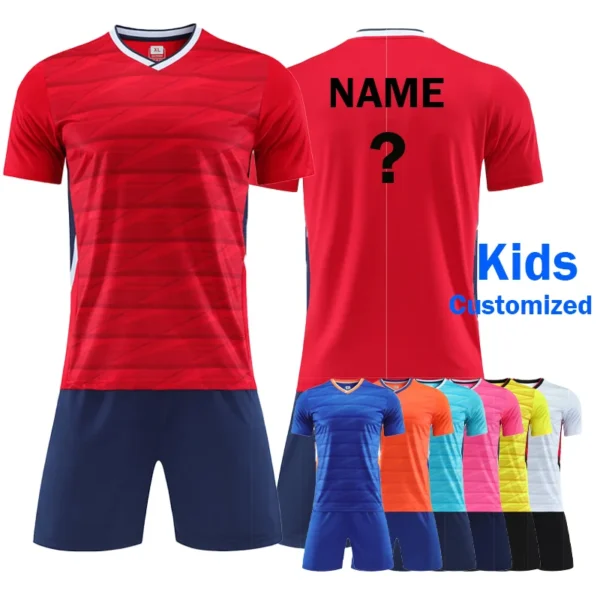 Personalized Football Kit For Kids Football Shirt Boy Football Uniform Child Shirt For Children Tracksuit Football Jersey Suit