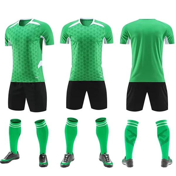 Adult Kids Football Jersey Breathable Short Sleeve Soccer Jersey Uniform For Children Men Running Sportswear