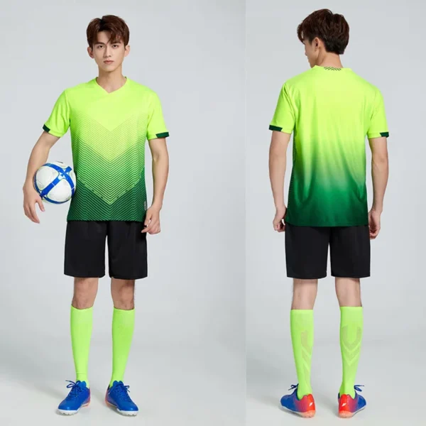 Adult Women Children Jersey Men Boy Girl Soccer Set Short Sleeve Kid Student Football Uniforms Soccer Fitness Tracksuit Suits 11